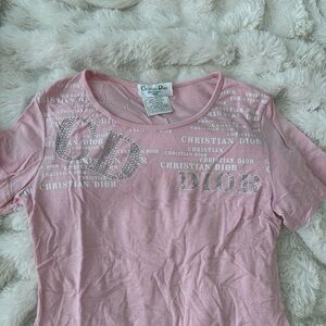Dior Pink Short Sleeve Tee